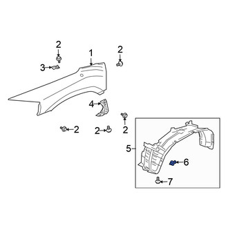 Mitsubishi OE - Front Fender Liner Retainer