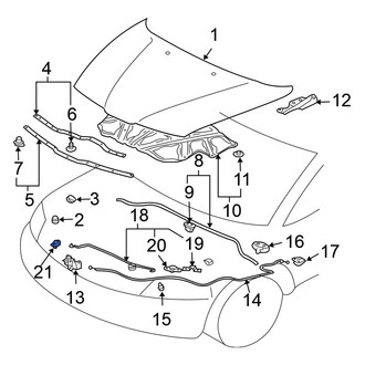 Mitsubishi OE - Hood Prop Rod Clip