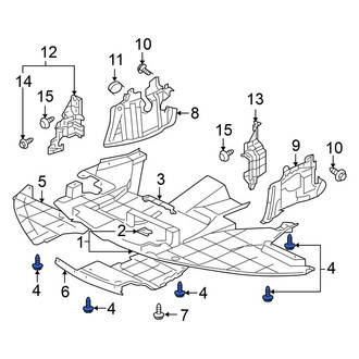 Mitsubishi OE - Radiator Support Splash Shield Clip