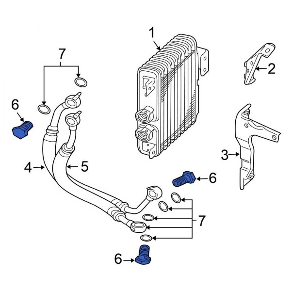 Engine Oil Cooler Line Bolt