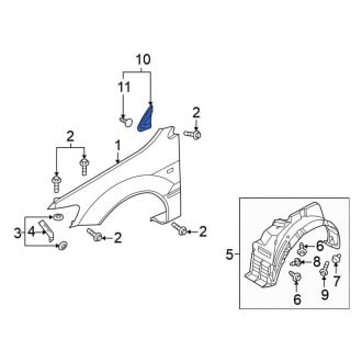 Mitsubishi Evolution Replacement Fender Moldings & Trim — CARiD.com