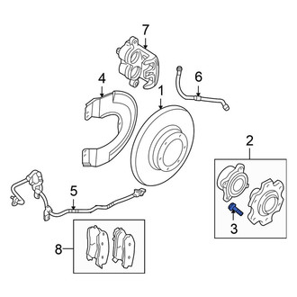 Mitsubishi OE - Front Wheel Lug Stud