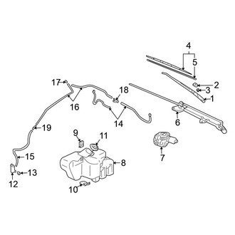 Mitsubishi OE - Windshield - Wiper & Washer Components