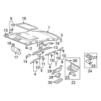 Mitsubishi OE - Roof - Interior Trim (With Sunroof)
