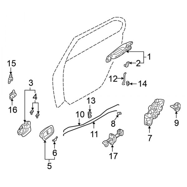 Door Lock Operating Rod