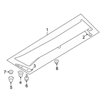 Mitsubishi OE - Trunk Lid - Spoiler (With High Mount Lamp Opening)