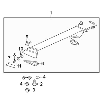 Mitsubishi OE - Trunk Lid - Spoiler (Adjustable Type)