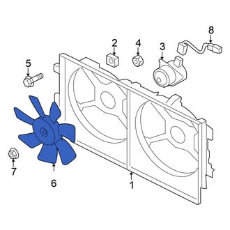 Mitsubishi OE - Right Engine Cooling Fan Blade