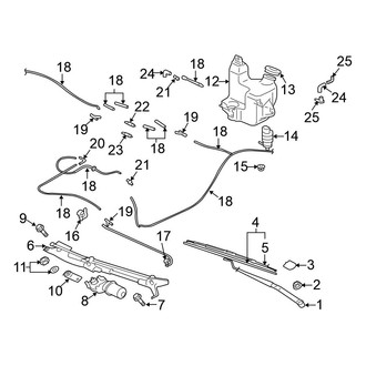 Mitsubishi OE - Windshield - Wiper & Washer Components