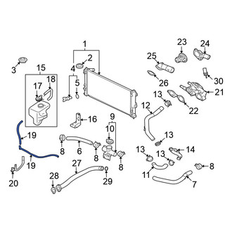 Mitsubishi OE - Engine Coolant Reservoir Hose