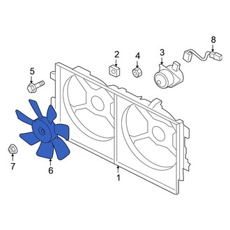 Mitsubishi OE - Right Engine Cooling Fan Blade