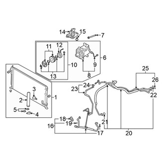Mitsubishi OE - Air Conditioner & Heater - Condenser, Compressor & Lines