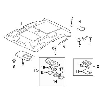Mitsubishi OE - Roof - Interior Trim (W/O Sunroof)
