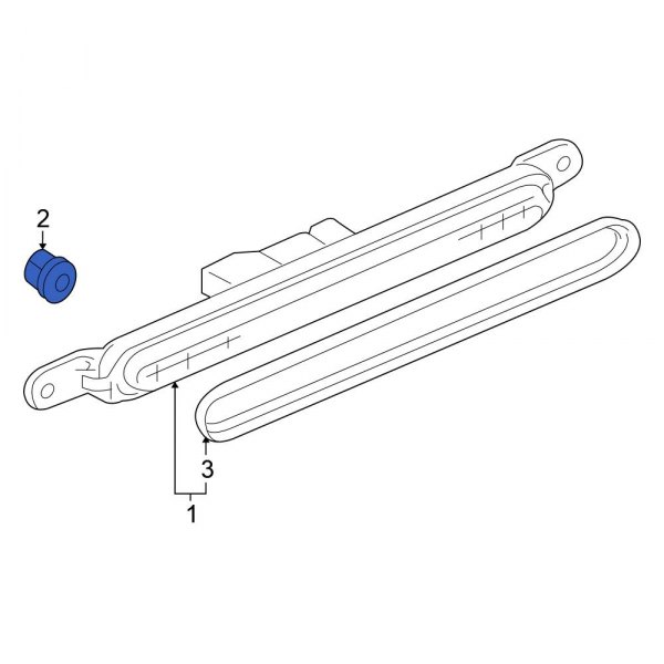 Center High Mount Stop Light Nut