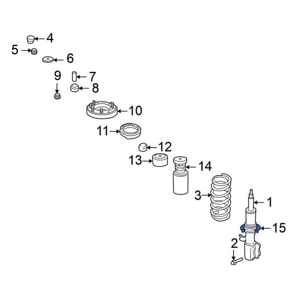 Mitsubishi OE MR448174 Lower Suspension Shock Absorber Mount Insulator