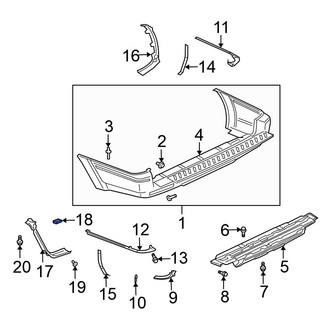 Mitsubishi OE - Upper Bumper Cover Reinforcement Grommet