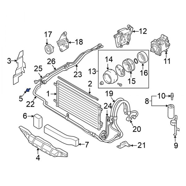 A/C Condenser Clip