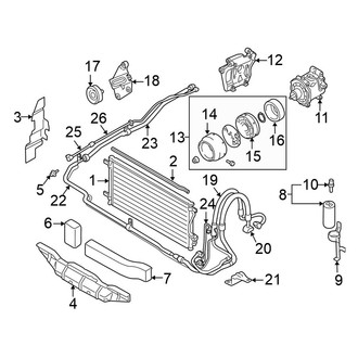 Mitsubishi OE - Air Conditioner & Heater - Condenser, Compressor & Lines (Limited / XLS)