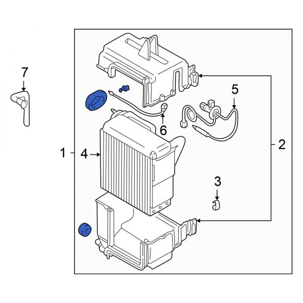 A/C Evaporator Core and Case Assembly