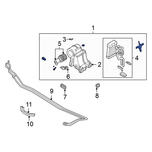 HVAC Heater Core Case Assembly