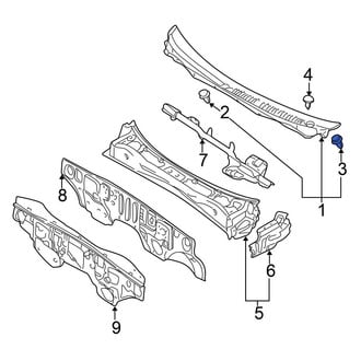 Mitsubishi OE - Door Trim Sill Plate Insert Clip