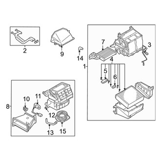 Mitsubishi OE - Air Conditioner & Heater - Evaporator & Heater Components (Base / ES / LS / LS Diamond 2.0L)