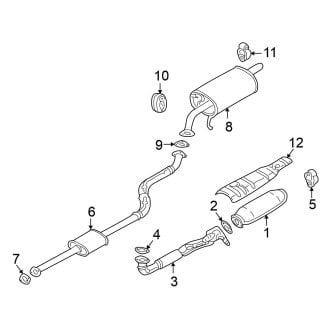 2004 Mitsubishi Lancer OEM Exhaust Parts | Systems, Tips — CARiD.com