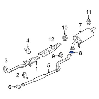 Mitsubishi OE - Rear Exhaust Muffler Gasket