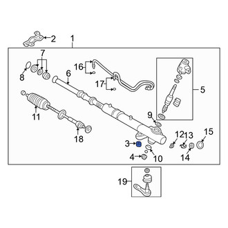Mitsubishi OE - Right Rack and Pinion Mount Bushing
