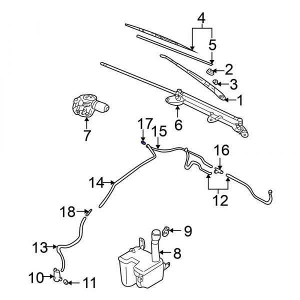 Windshield Washer Hose Connector