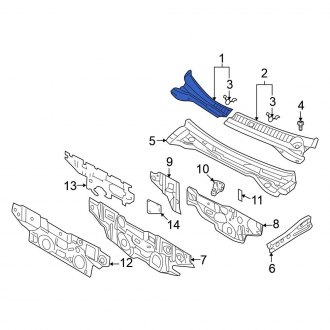 Mitsubishi Lancer Cowl Panels & Parts | Vent Grills — CARiD.com