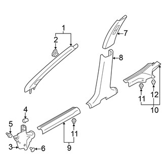 Mitsubishi OE - Pillars, Rocker & Floor - Interior Trim (ES / LS / OZ Rally)