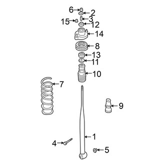 Mitsubishi OE - Rear Suspension - Shocks & Components (Naturally Aspirated 1.3L / 1.5L / 1.6L / 1.8L / 2.0L)