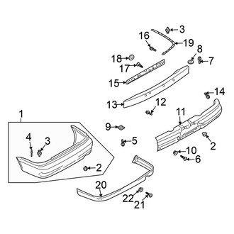 Mitsubishi OE - Rear Bumper - Bumper & Components (Ralliart)