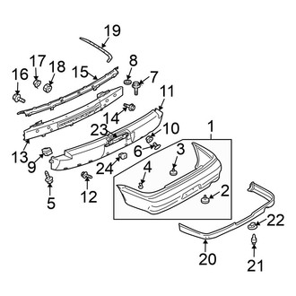 Mitsubishi OE - Rear Bumper - Bumper & Components (Sportback)