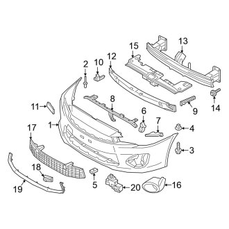 2017 Mitsubishi Lancer OEM Bumpers | Front & Rear — CARiD.com