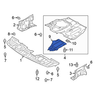 Mitsubishi OE - Front Radiator Support Splash Shield