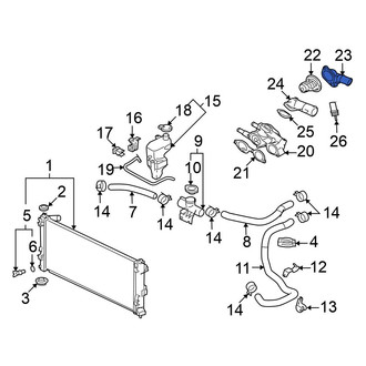 Mitsubishi OE - Upper Engine Coolant Thermostat Housing