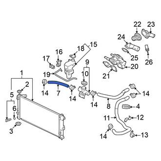 Mitsubishi OE - Lower Radiator Coolant Hose