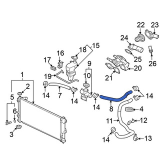 Mitsubishi OE - Lower Radiator Coolant Hose