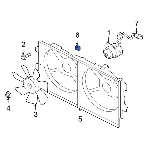 Engine Cooling Fan Shroud Nut