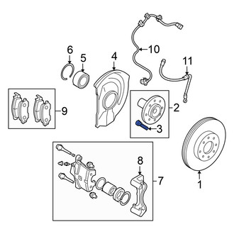 Mitsubishi OE - Front Wheel Lug Stud