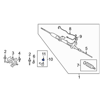 Mitsubishi OE - Outer Steering Tie Rod Nut