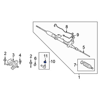 Mitsubishi OE - Outer Steering Tie Rod Nut