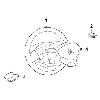 Mitsubishi OE - Steering Wheel & Trim (W/O Remote Control Switch), (DE / ES Sportback / GTS Sportback)