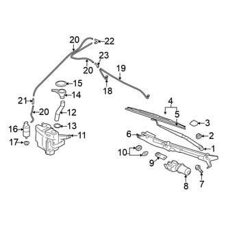 Mitsubishi OE - Windshield - Wiper & Washer Components (DE / ES / ES Sportback / GT / GT Sportback / Ralliart / SE)
