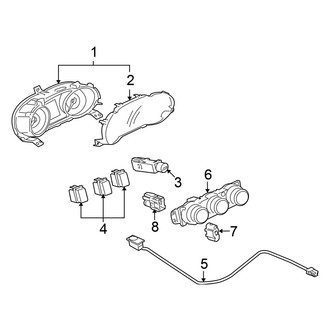 Mitsubishi OE - Instrument Panel - Cluster & Switches (DE / ES Sportback / GTS Sportback)