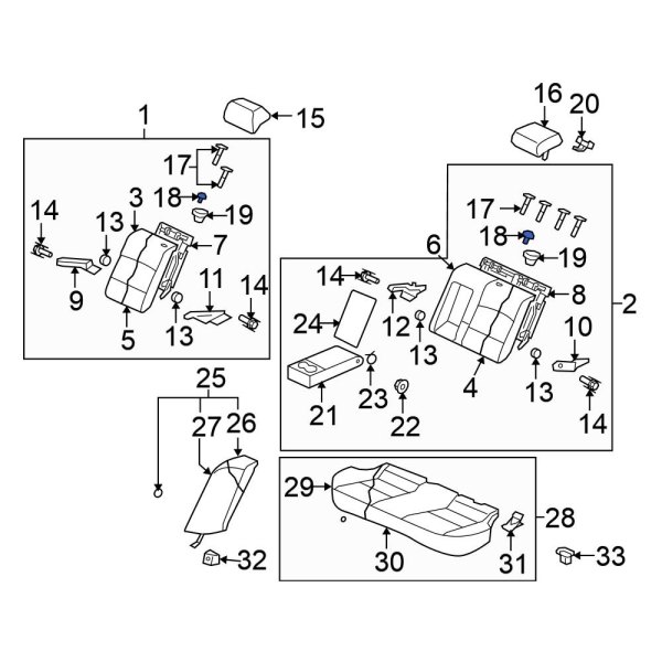 Folding Seat Latch Release Handle