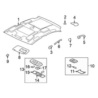 Mitsubishi OE - Roof - Interior Trim (W/O Sunroof), (DE / ES / ES Sportback / GT / GT Sportback / Ralliart / SE)