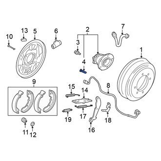 Mitsubishi OE - Rear Wheel Lug Stud